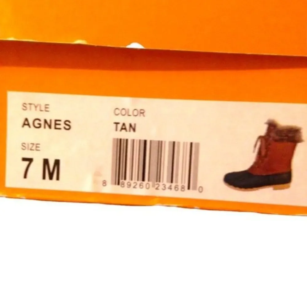 Sporto Vibram Agnes Duck Boot Tan 7M NWT
